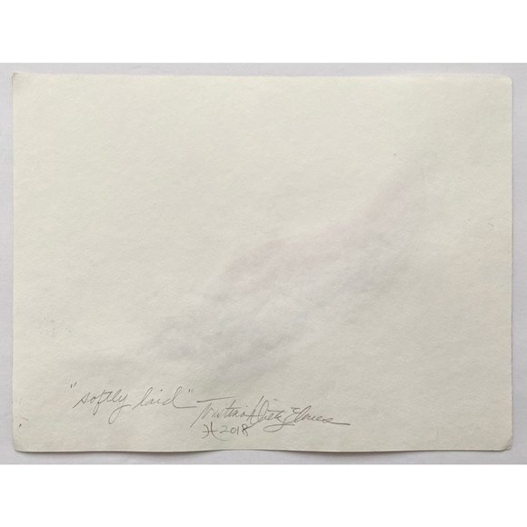 Softly Laid - Original Wall Art Watercolor Feather Painting 11"x14" Matted Decor - Picture 8 of 8